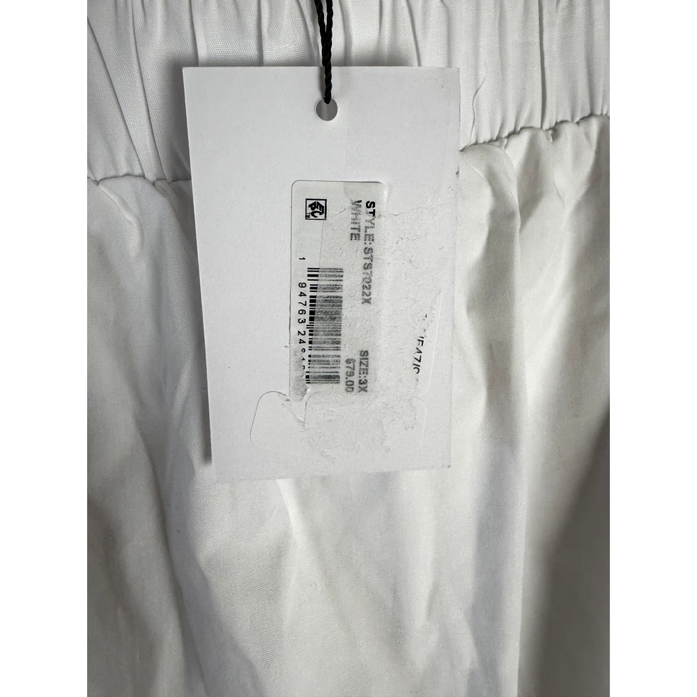 NWT Sugarlips Curve Flores White Cotton Tiered Pleated Midi Skirt Pockets 2X - Picture 7 of 14